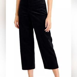 Charter Club Classic Fit Black High Waist Wide Leg Cropped Culotte Pants